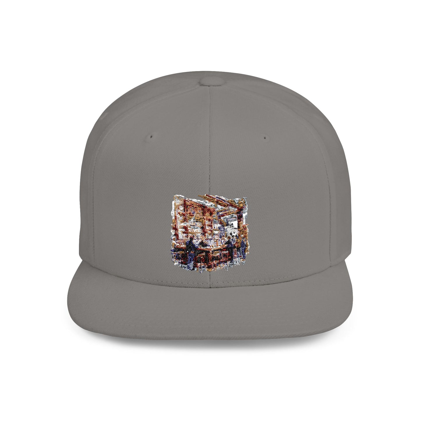 British Pub Stylish Flat Bill Snapback Hat, Trendy Cap for Casual Looks, Perfect for Summer Vibes, Outdoor Events, Gift for Friends, Unisex Fashion