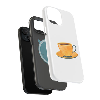 Stylish Magnetic Phone Case with Coffee Cup Design, Phone Accessory, Gift for Coffee Lovers, Functional Decor, Unique Magnet Case