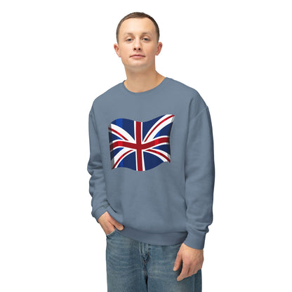 Unisex Lightweight Crewneck Sweatshirt - Classic UK Flag