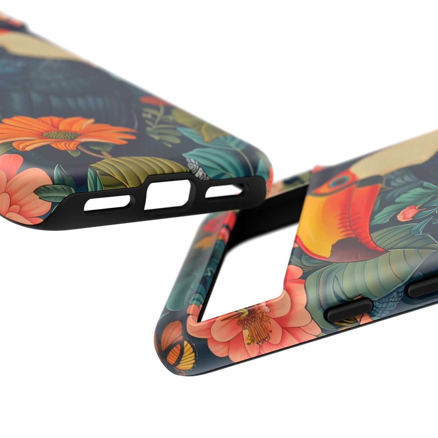 Tropical Toucan Phone Case - Cute Animal Design, Nature Lover Gift, Floral Pattern, Bird Lover Accessory, Summer Vibes