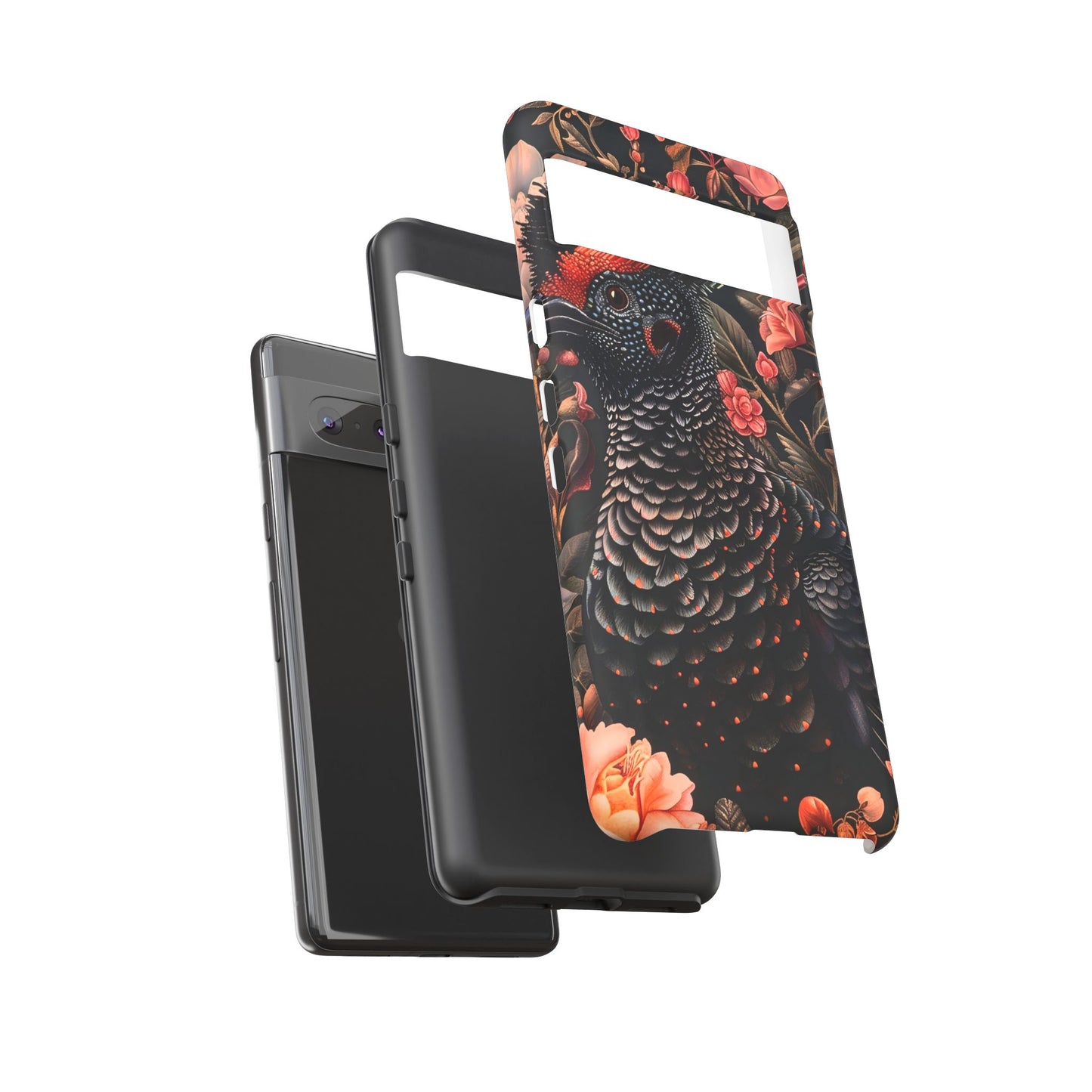 Tough Cases: Floral Design Phone Case, Stylish Protection for Your Phone, Unique Gift for Bird Lovers, Vibrant Floral Art, [...]
