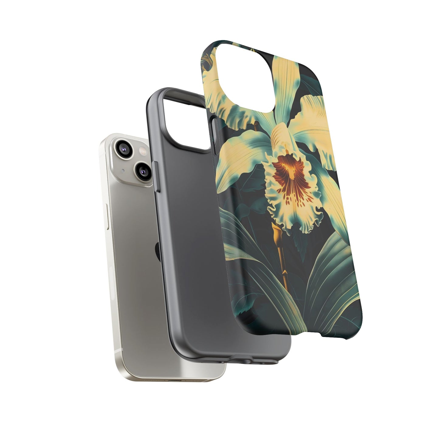 Floral Phone Case - Tough Cases with Orchid Design, Durable Smartphone Cover for Nature Lovers, Floral Gift for Her, Botanical [...]