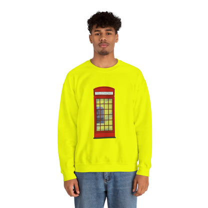 Unisex Heavy Blend™ Crewneck Sweatshirt Cozy - Iconic British Public Telephone