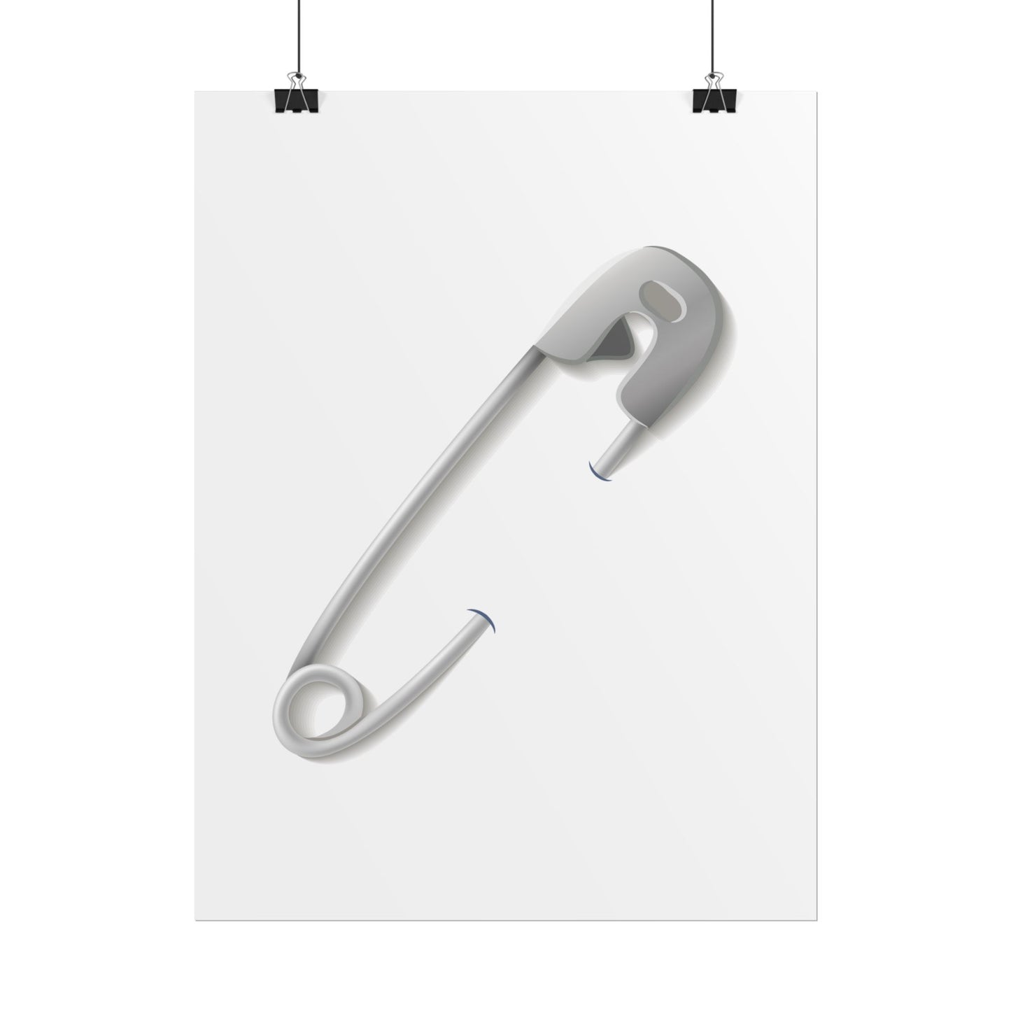 Minimalist Safety Pin Wall Art, Modern Decor, Unique Gift, Home Aesthetic, Art Print, Rolled Poster, Contemporary Interior Design