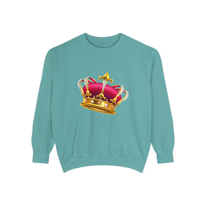 Unisex Garment-Dyed Sweatshirt Elegant - British Royal Crown