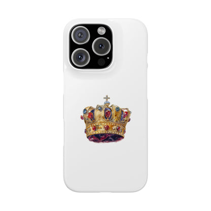 Royal Crown Slim Phone Cases | Elegant Phone Cover, Gifts for Her, Phone Accessories, Holiday Gift, Unique Design