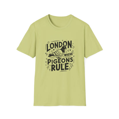 London Where Pigeons Rule Unisex Softstyle T-Shirt