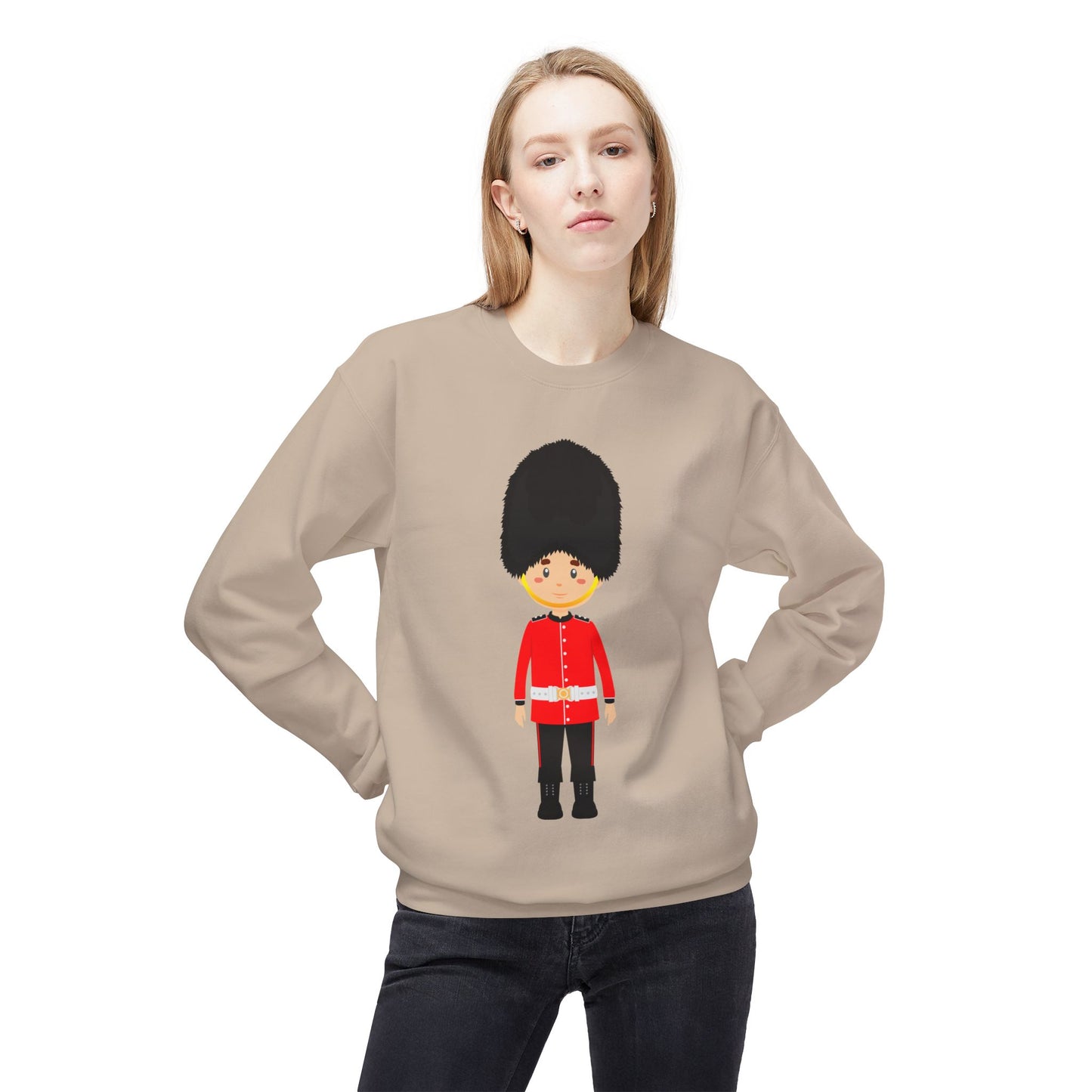 Unisex Midweight Softstyle Fleece Crewneck Sweatshirt - Bodmin’s Brave - The Iconic Red Jacket