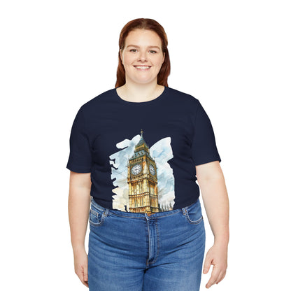 Unisex Jersey Short Sleeve Tee - Iconic Big Ben Clock Tower Design - London Landmark