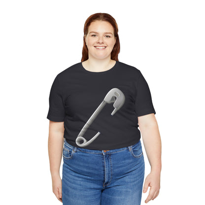 Unisex Jersey Short Sleeve Tee - Minimalist Safety Pin Design