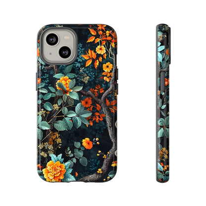 Floral Phone Case | Tough Cases, Protective Cover, Gift for Her, Autumn Vibes, Floral Phone Accessory, Unique Design