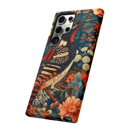 Nature-Inspired Phone Case with Floral Art, Tough Phone Cover, Protective Case, Gift for Nature Lovers, Unique Phone Accessory