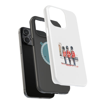 Stylish Magnetic Phone Case with Guards Design, Fun Phone Cover, Unique Gifts for Tech Lovers, Elegant Protection for All Phones