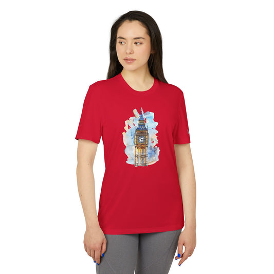 Unisex Adidas Tee for Travelers - London's Big Ben Landmark Painting