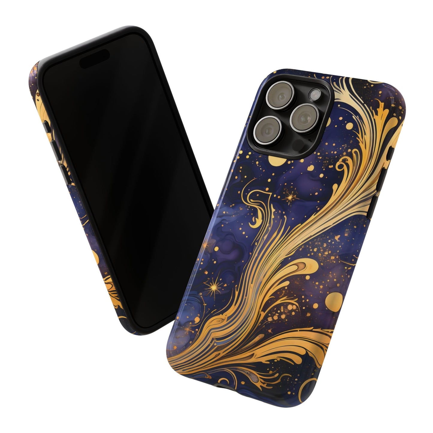 Elegant Floral Phone Case, Tough Cases for Women, Artistic Galaxy Design, Phone Cover for Cosmic Lovers, Unique Gift Idea