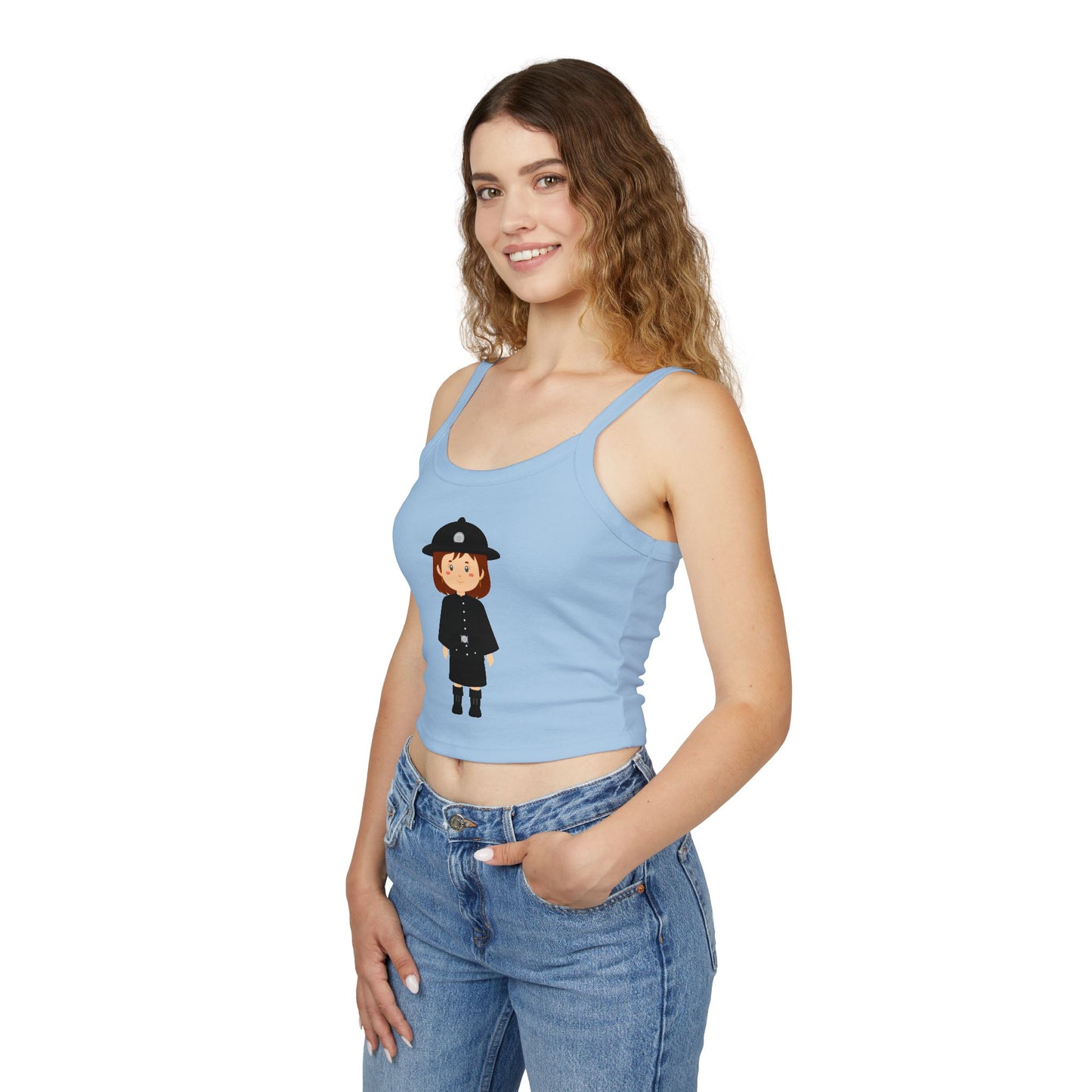 Women's Spaghetti Strap Tank Top - British Soldier - Classic Military Elegance and Honor