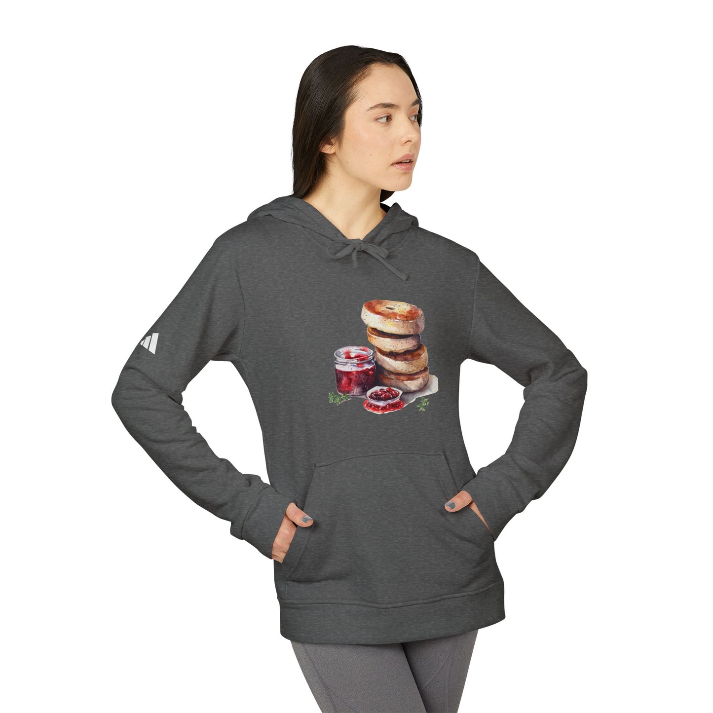 adidas Unisex Fleece Hoodie - Elegance on a Plate - British Royal Dining