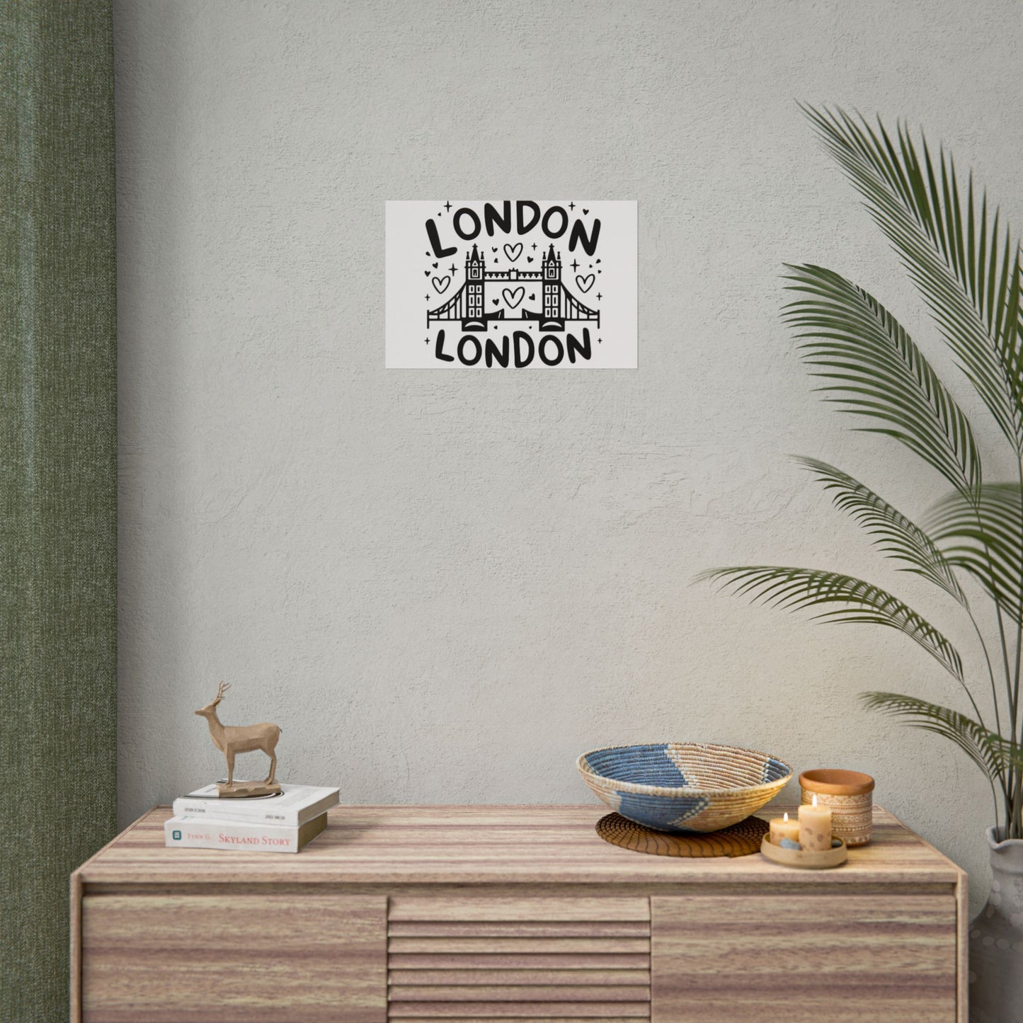 Charming London Rolled Poster for Home Decor, Wall Art, Travel Gift, Office Wall Decor, London Themed Decoration