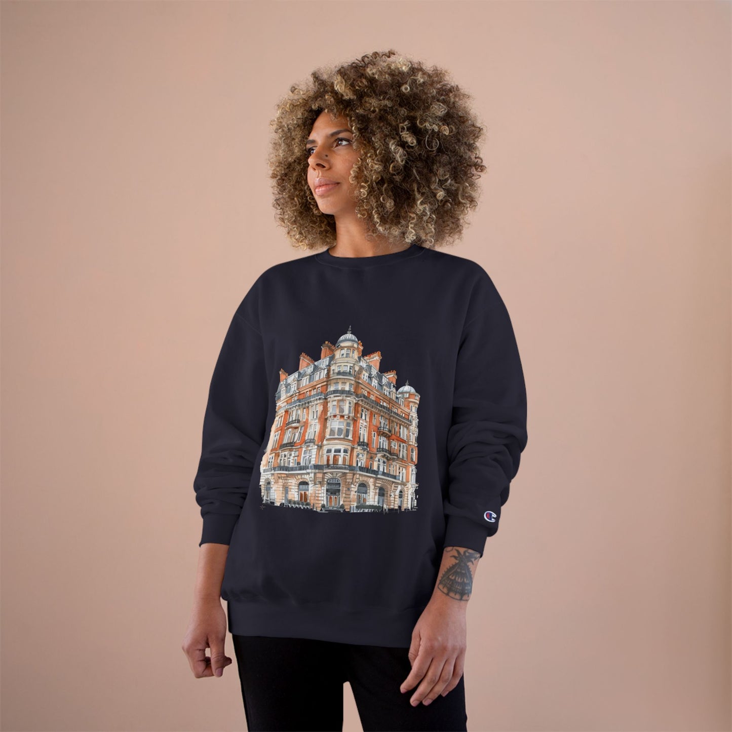 Champion Sweatshirt - Classic British Architecture - Elegant Historic Building