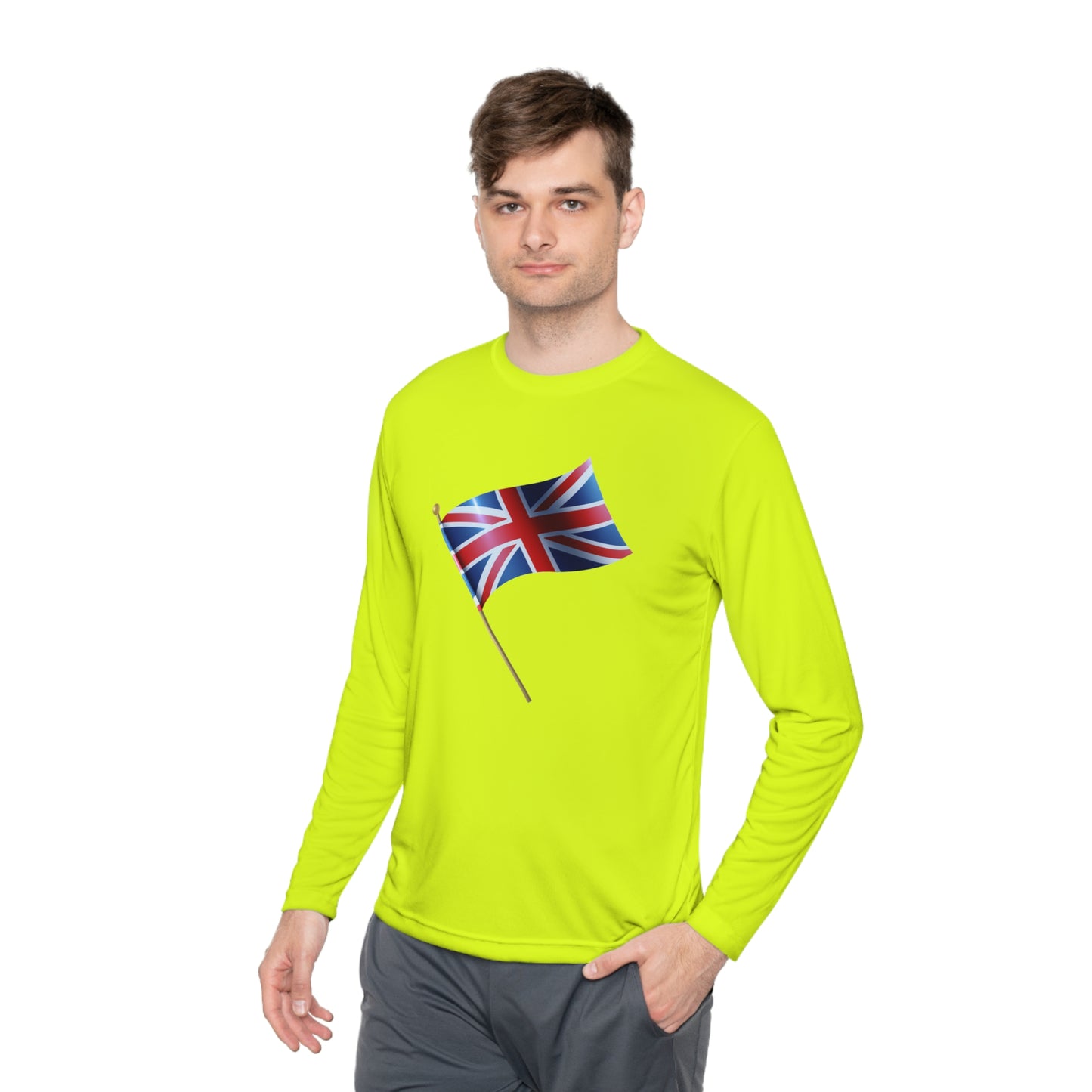 Unisex Lightweight Long Sleeve Tee - Classic UK Flag