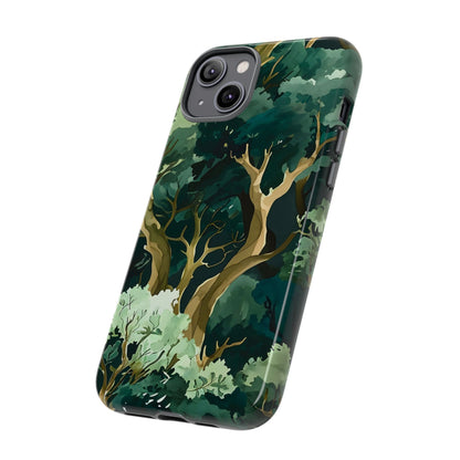 Forest Green Phone Case, Nature-Inspired Tough Cases, Eco-Friendly Gift, Outdoor Lover Accessory, Unique Phone Cover