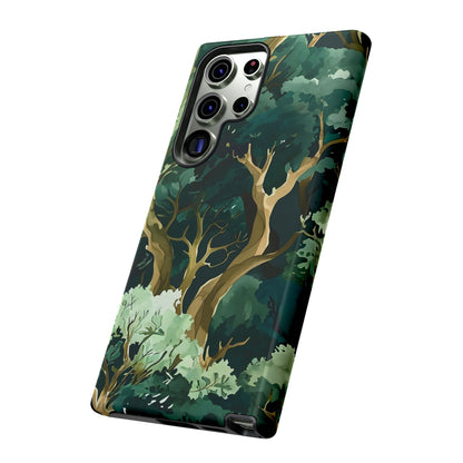 Forest Green Phone Case, Nature-Inspired Tough Cases, Eco-Friendly Gift, Outdoor Lover Accessory, Unique Phone Cover