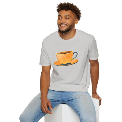 Elegant British Tea Cup - Classic Tea Time Fashionable Unisex Softstyle T-Shirt