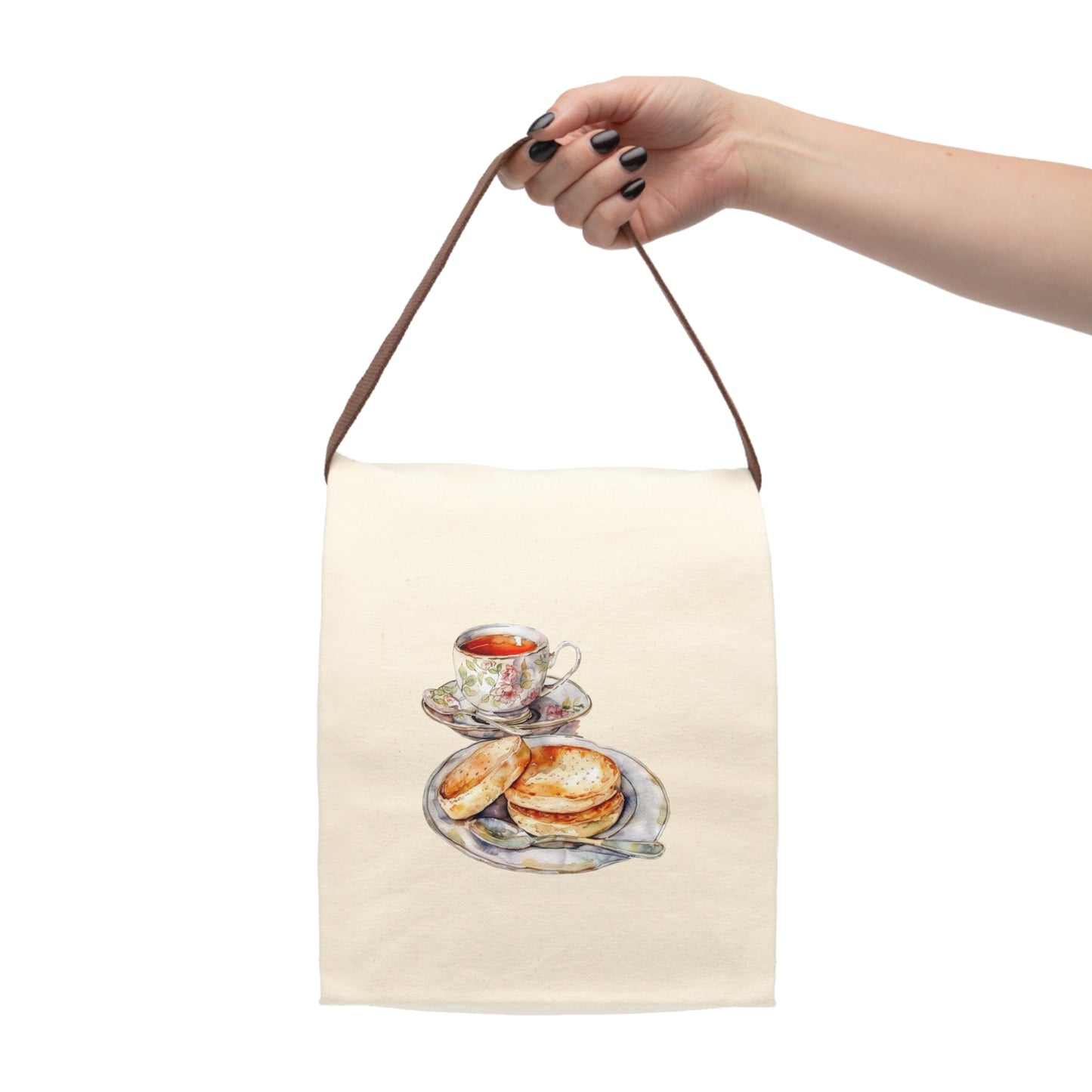 foodie Canvas Lunch Bag With Strap