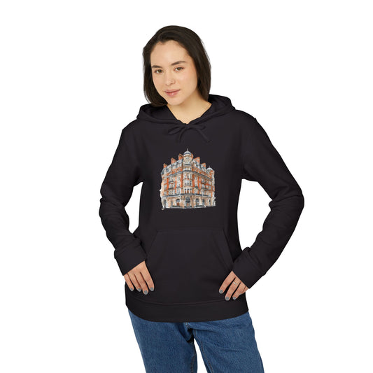 adidas Unisex Fleece Hoodie - Classic British Architecture - Elegant Historic Building