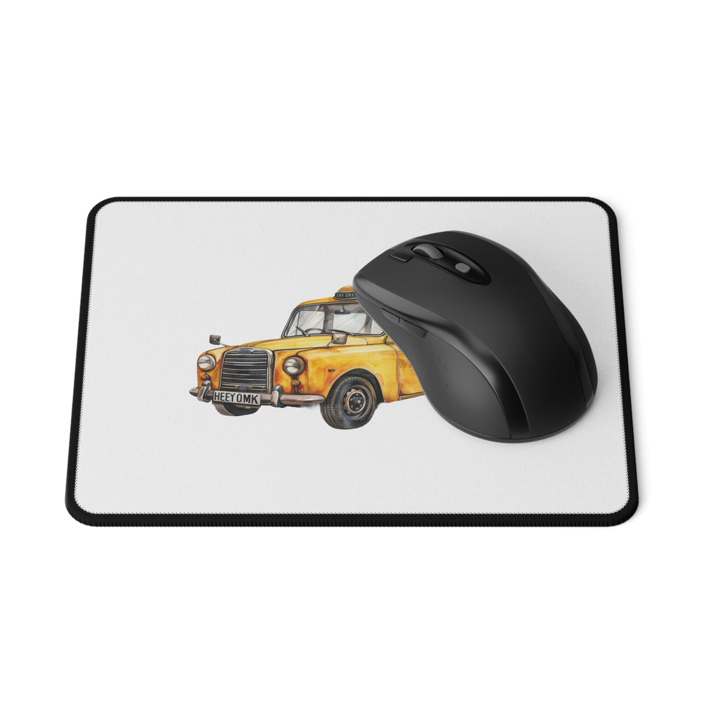 Yellow Taxi Non-Slip Gaming Mouse Pad, Perfect Desk Accessory for Gamers, Unique Gift for Birthdays, Christmas, Home Office Decor