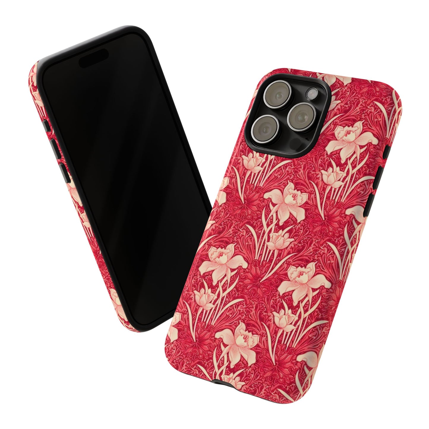 Floral Tough Phone Case - Durable, Stylish Accessory, Perfect Gift for Her, Floral Pattern, Customizable, Ideal for Daily Use