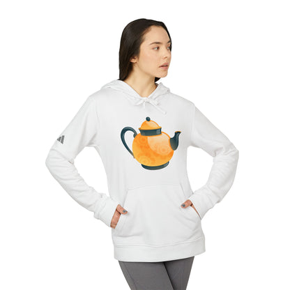 Adidas Unisex Fleece Hoodie - Cozy Teapot Graphic Hoodie for Tea Lovers