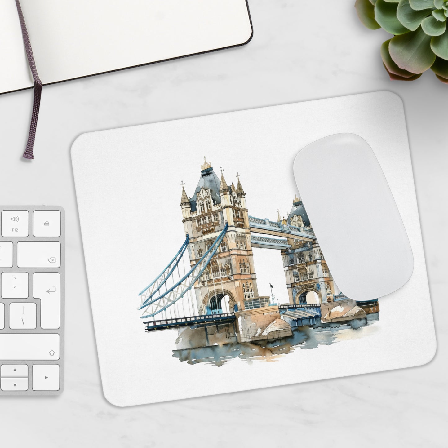 London Bridge Mouse Pad, Artistic Desk Accessory, Office Decor, Gift for Travelers, Home Office, Gamer Decor, Unique Gift