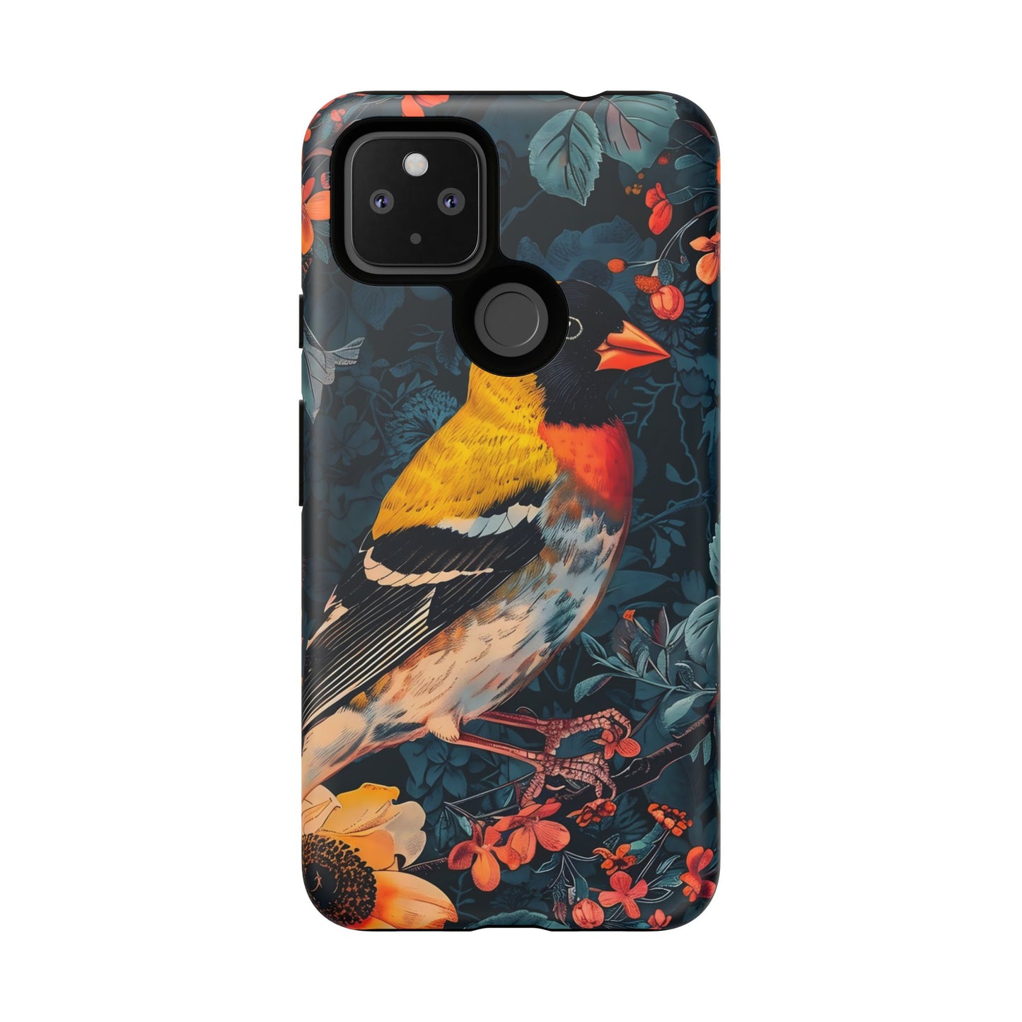 Vibrant Bird Phone Case - Tough Cases, Nature Lover Gift, Floral Design, Eco-Friendly Accessory, Stylish Mobile Protection