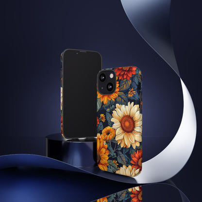 Floral Tough Phone Case | Sunflower Design, iPhone Cover, Protective Case, Gifts for Her, Floral Phone Accessory