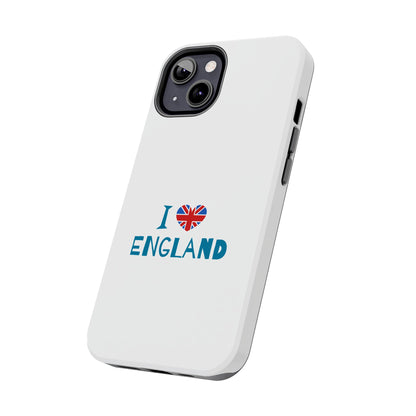 I Love England Tough Phone Cases | Travel Gifts, British Pride Accessories, Unique Phone Covers, Cute Holiday Gift, England Souvenirs