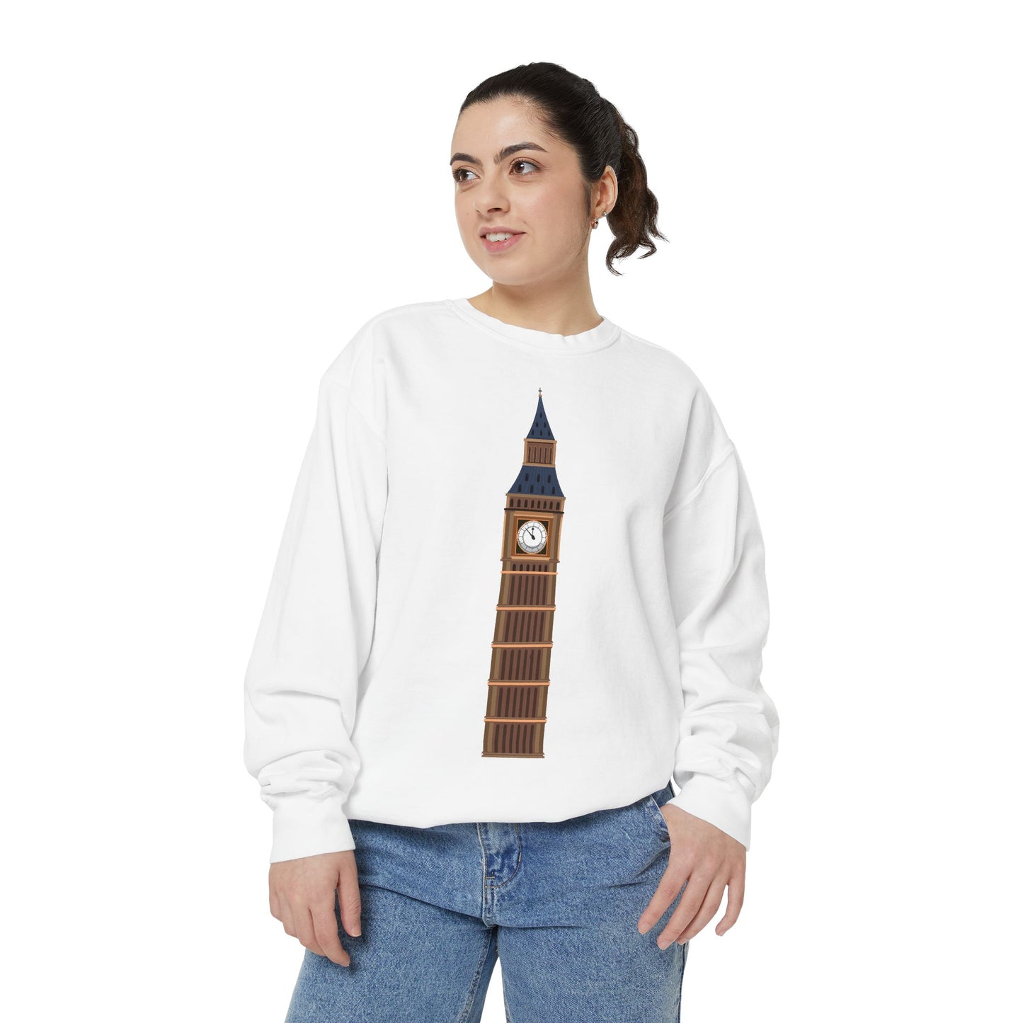 Unisex Garment-Dyed Sweatshirt - The Clock Tower