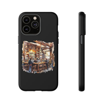 Artistic Phone Case - Cozy Pub Vibe, Trendy Smartphone Accessory, Gift for Friends, Modern Design, Durable Protection