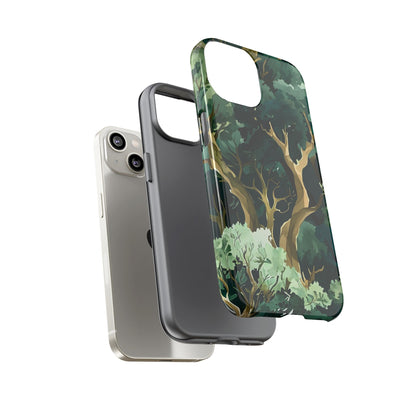 Forest Green Phone Case, Nature-Inspired Tough Cases, Eco-Friendly Gift, Outdoor Lover Accessory, Unique Phone Cover