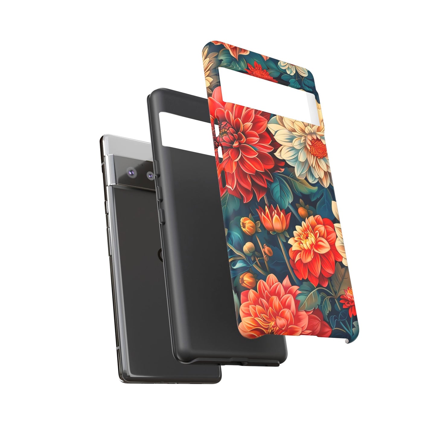 Floral Phone Case - Vibrant Tough Cases, Stylish Floral Cell Phone Cover, Gift for Her, Trendy Phone Accessory, Flower Design
