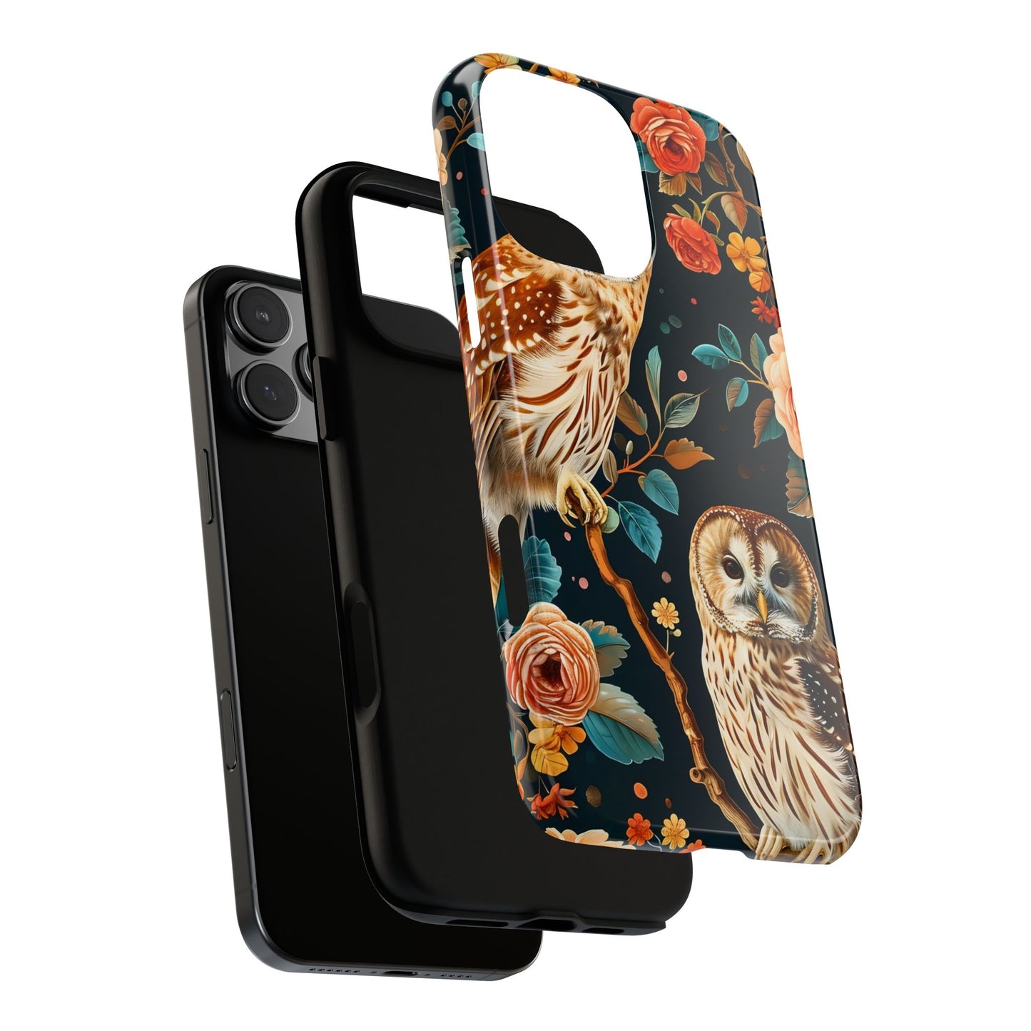 Owl Phone Case with Floral Design, Tough Phone Cover for Nature Lovers, Gift for Bird Enthusiasts, Stylish Protection for Smartphones, [...]