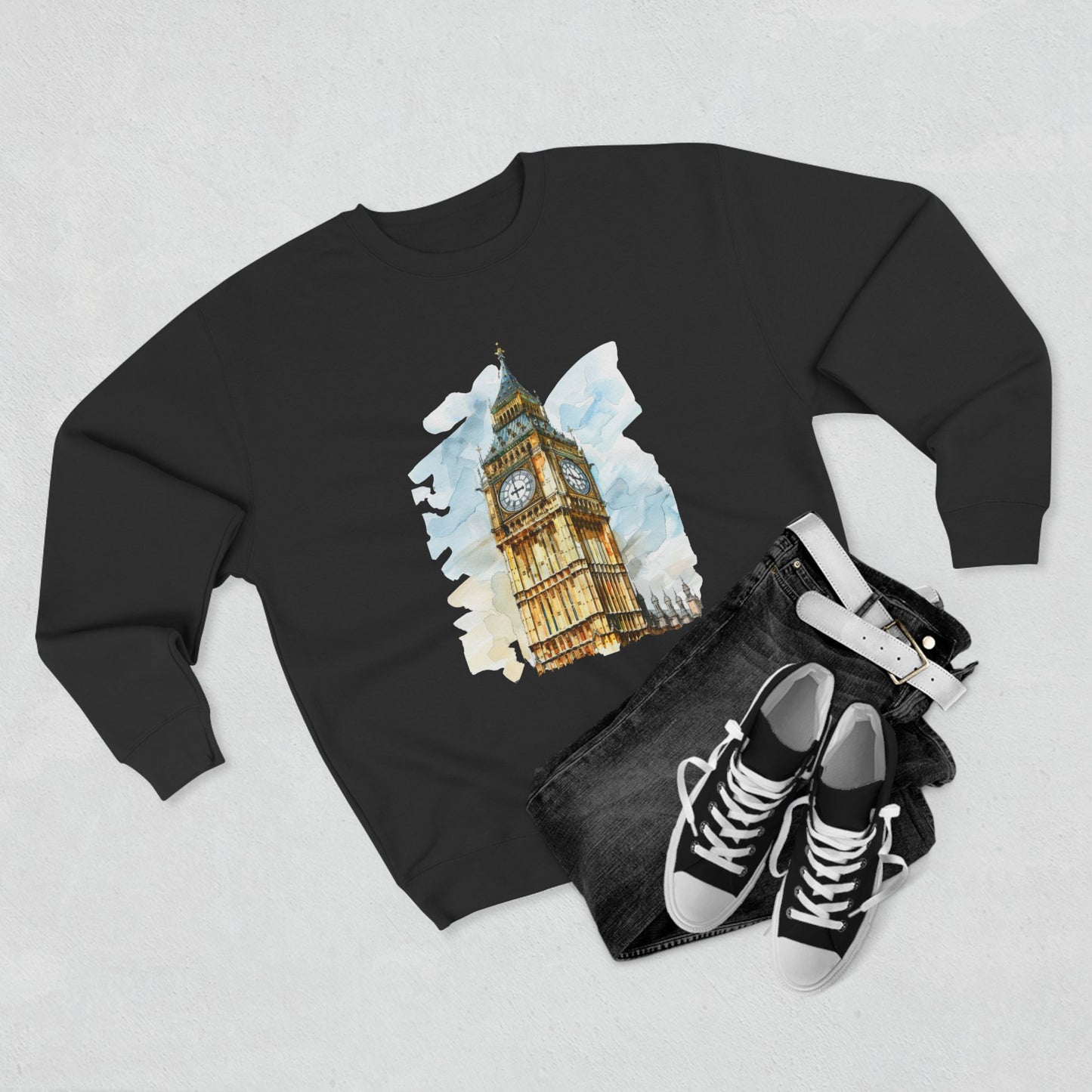 Unisex Crewneck Sweatshirt - Iconic Big Ben Clock Tower