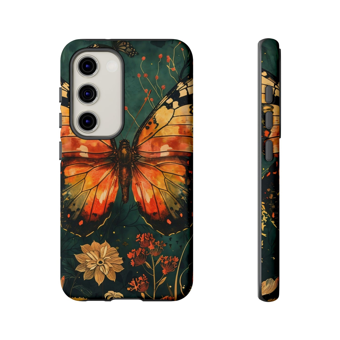 Butterfly Phone Case – Tough Cases for Nature Lovers, Floral Design, Butterfly Art, Unique Gift, Eco-Friendly Protection