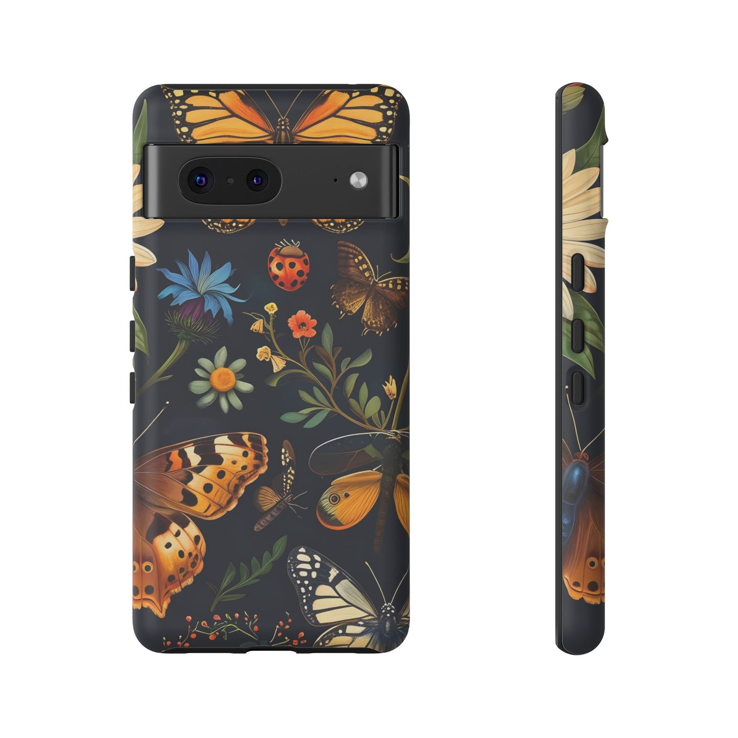 Nature-Inspired Phone Case | Floral Butterfly Design, Tough Phone Cover, Gift for Nature Lovers, Cute Butterfly Case, Home Decor