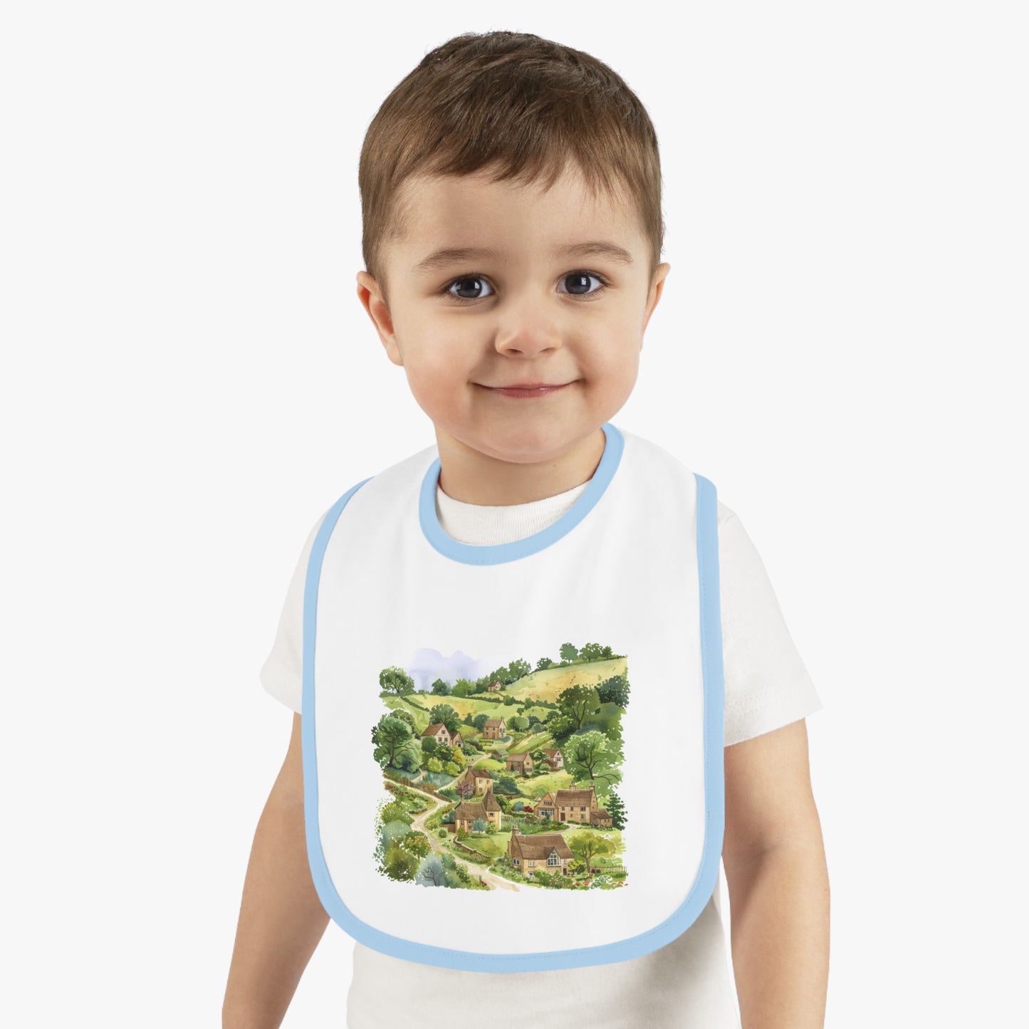 Charming Illustrative Bib for Babies, Perfect for New Parents, Baby Showers, or Nursery Décor, Adorable Baby Bib, Gift for Infants