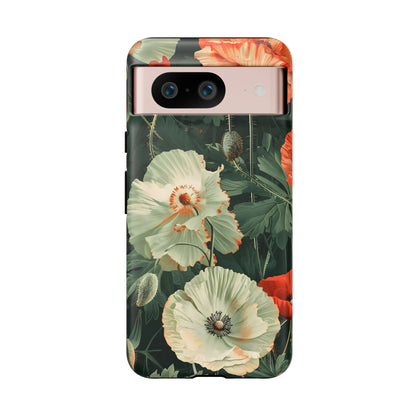 Floral Phone Case - Tough Cases, Botanical Design, Gift for Friends, Trendy Mobile Cover, Personalized Phone Accessory