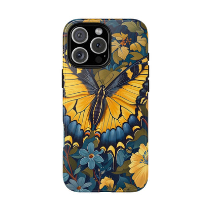 Colorful Butterfly Phone Case, Floral Design, Tough Cases, Protective Cover, Gifts for Nature Lovers, Birthday Present