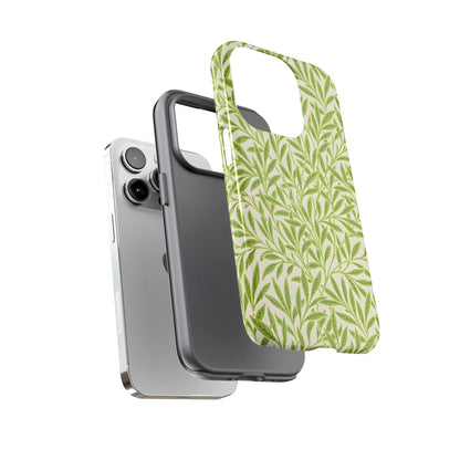 Green Leaf iPhone Case, Tough Cases, Botanical Phone Protection, Eco-Friendly Cover, Nature Lover Gift, Trendy Cell Phone Accessory