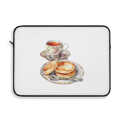 Tea Time Laptop Sleeve | Cozy Design for Work or School, Laptop Bag, Gifts for Tea Lovers, Cute Tech Accessories, Pastel Art