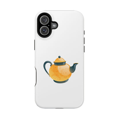 Teapot Magnetic Phone Case, Cute Teapot Phone Cover, Kettle Design Case, Unique Gift for Tea Lovers, Durable Tough Protection